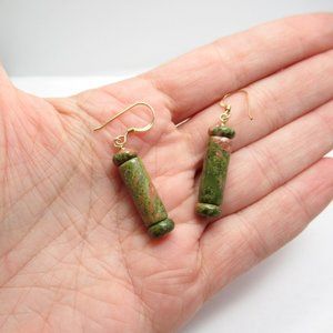 Unakite bead Earrings